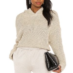 RtA Cream Knit Hoodie Sweater